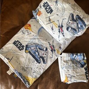 Pottery Barn Kids Star Wars sheet Set - White and Blue